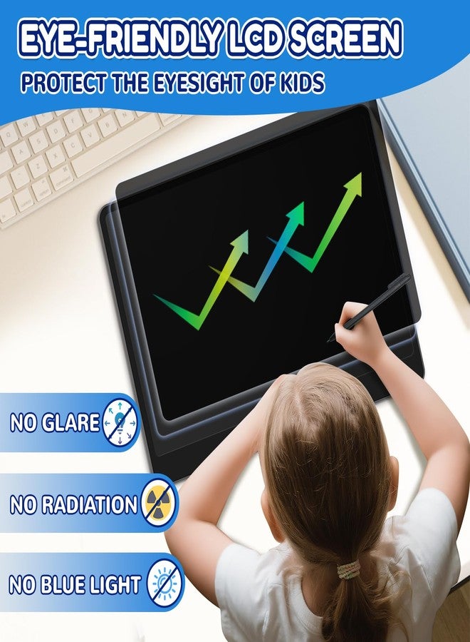 Kinayue LCD Writing Tablet,16 Inch Colorful Screen Doodle Board Toddler Educational Toys for 3 4 5 6 Years Old Boys Girls Reusable Portable Drawing Tablet Christmas Toys Gifts for Kids (Black) - Image 3